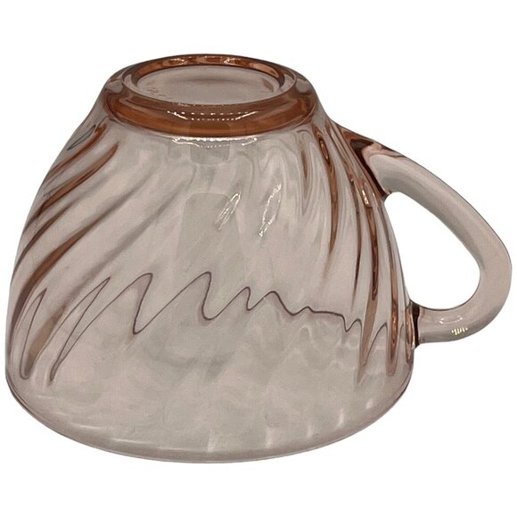 Arcoroc France Luminarc Rosaline Pink Swirl Cup & Saucer Cup 3 1/2 Saucer 5 1/2" - Picture 13 of 16